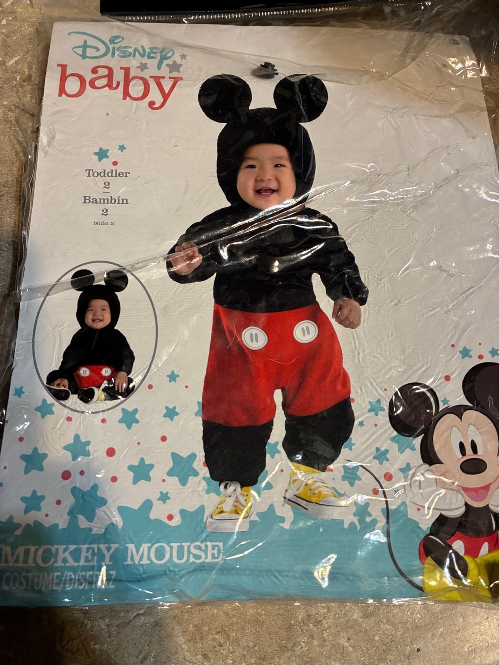 Disney Baby Mickey Mouse Size 2T Hooded Toddler Outfit - Black, Red,